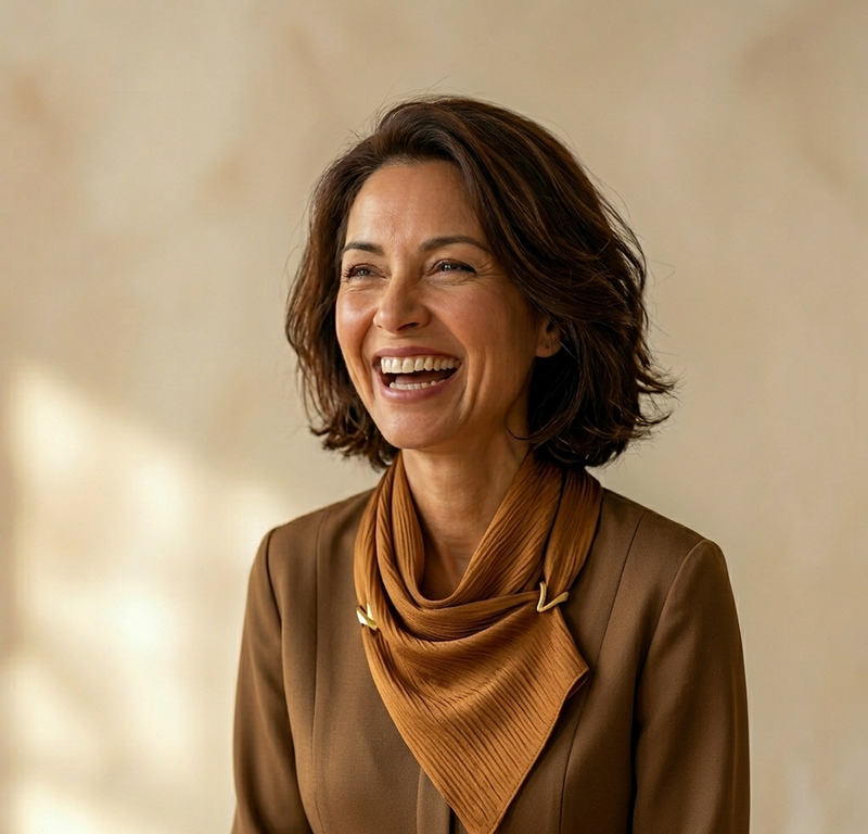 Woman smiling confidently